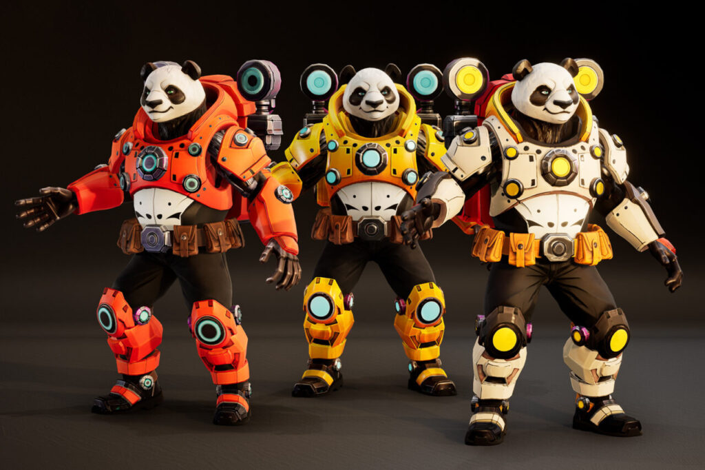 Mecha Panda Stylized Sci Fi Panda Character   3D Characters   Unity Asset Store