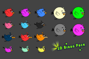 2D Cartoon Birds pack   2D Characters   Unity Asset Store