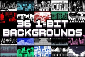 36 1 Bit Backgrounds Pixel Art   2D Environments   Unity Asset Store