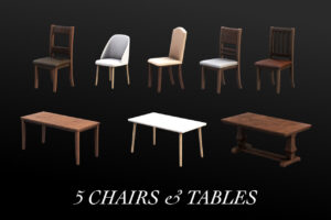 3D Game Asset   Table   Chair Sets   3D Props   Unity Asset Store