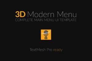 3D Modern Menu UI   GUI Tools   Unity Asset Store