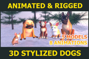 3D Stylized Animated Dogs Kit   Characters   Unity Asset Store