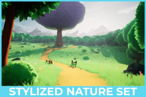 3D set of stylized nature   GHIBLI style   3D Vegetation   Unity Asset Store