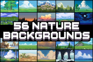 56 Nature Backgrounds Pixel Art   2D Environments   Unity Asset Store