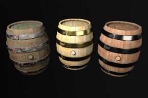 A versatile set of barrels with different textures   3D Interior   Unity Asset Store