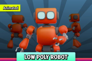 Animated Low Poly Robot Free   Stylized Sci Fi Character   3D Robots   Unity Asset Store