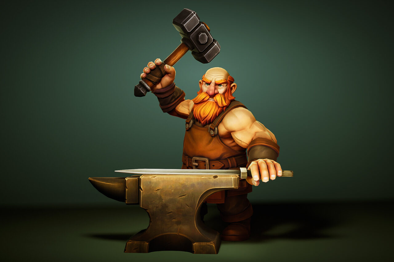 Unity Asset Soldier | 【SALE】 Blacksmith – stylized character 鍛冶屋の 3D キャラクター 50% オフは 2026 年 1 月 17 日まで