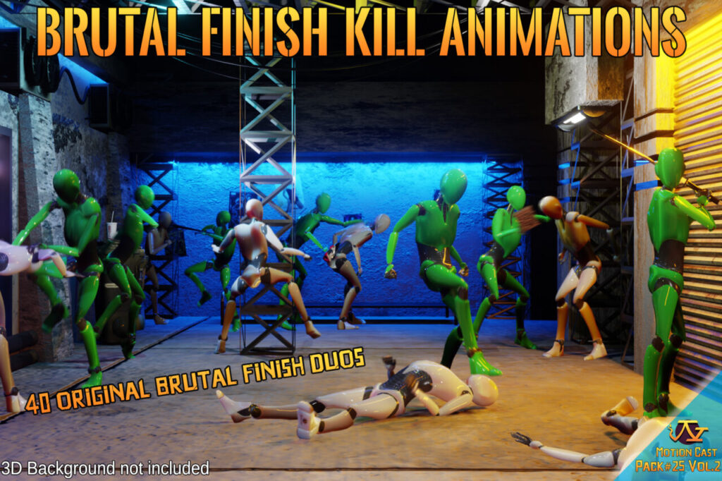 Brutal Finish Kill animations  Motion Cast 25 Vol.2    3D Animations   Unity Asset Store