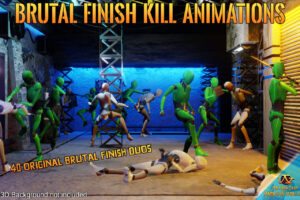 Brutal Finish Kill animations  Motion Cast 25 Vol.2    3D Animations   Unity Asset Store