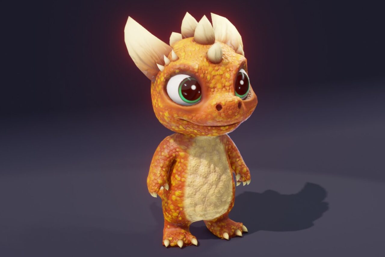 Unity Asset Soldier | 【SALE】 Cartoon Orange Dinosaur 3D Model：可愛い恐竜の3Dモデルが30%オフ。2026年1月20日まで