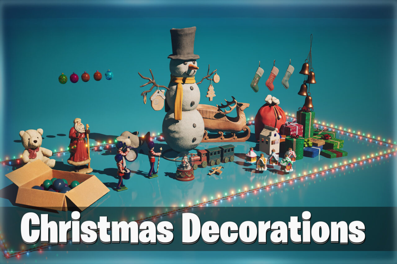 Christmas Decor Props Asset Pack 3D Props Unity Asset Store