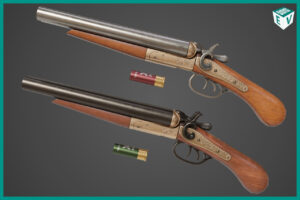 Classic Shotgun Black and Silver Single Mat URP HDRP Textures   3D Guns   Unity Asset Store