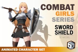 CombatGirls SwordShieldCharacterPack   Characters   Unity Asset Store