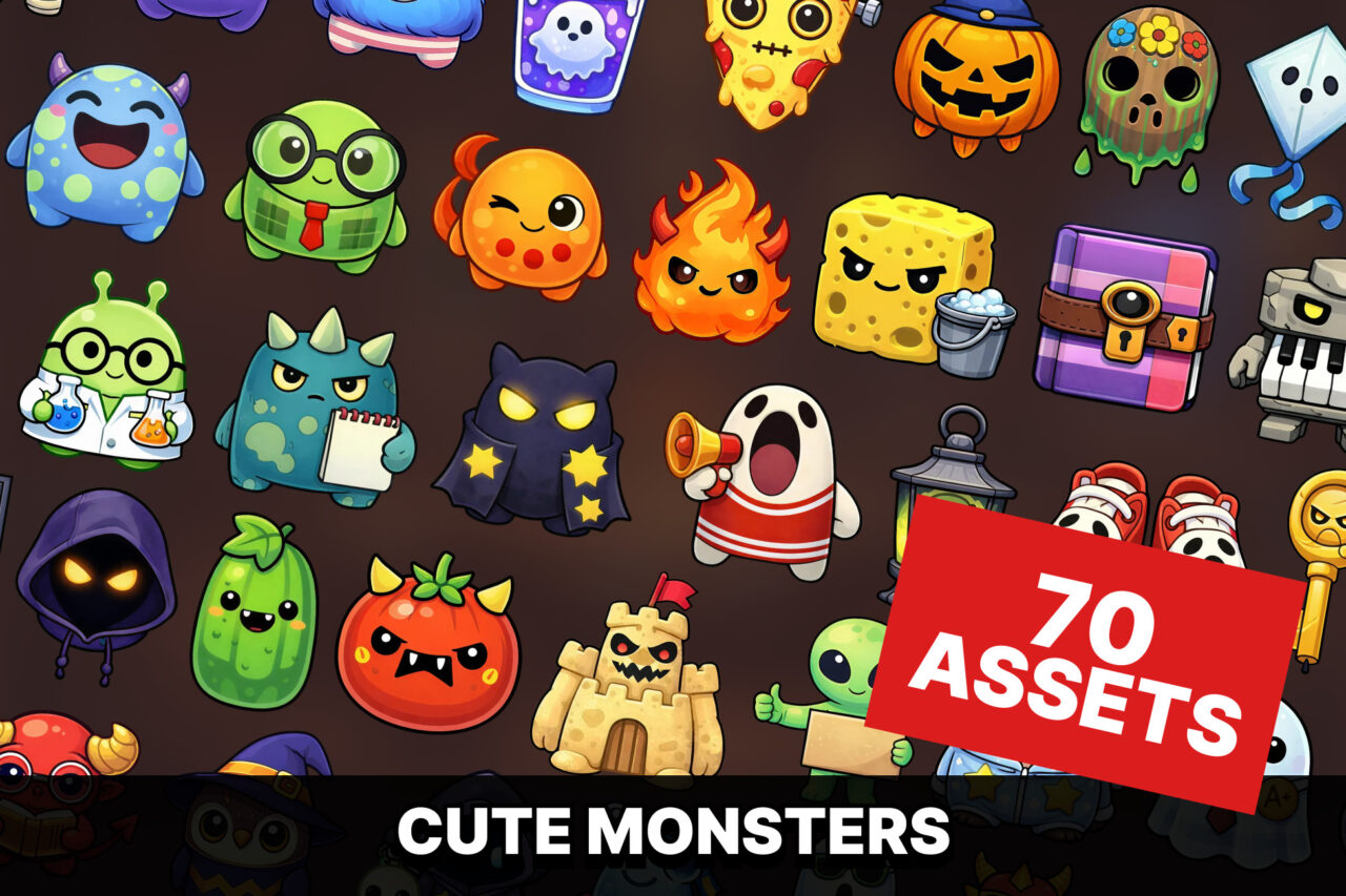 Unity Asset Soldier | 【SALE】 Cute Cartoon Creatures and Funny Characters Icon Pack 2D素材 30%オフ 2026年1月21日まで