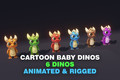 Unity Asset Soldier | 【SALE】 Cute Cartoon Dinosaurs Pack かわいい恐竜3Dモデル 30%オフ 2026年1月20日まで
