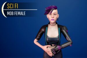 Cyberpunk Female Character  Rigged Stylized 3D Model   Characters   Unity Asset Store