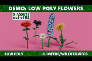 DEMO  Low Poly Flower Pack   3D Flowers   Unity Asset Store
