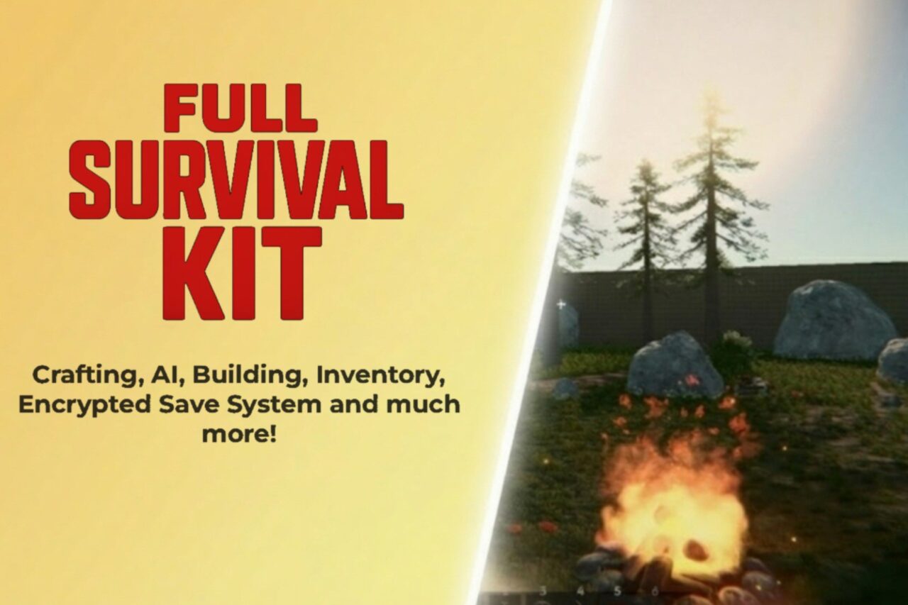 FSK Full Survival Kit Complete FPS Survival Template Craft Build Hunt Systems Unity Asset Store