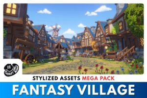 Fantasy Village Stylized Modular MEGA PACK   3D Fantasy   Unity Asset Store