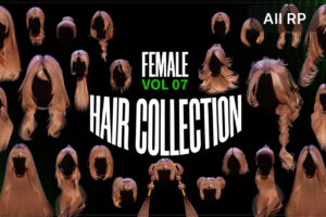 Female Hair Collection vol 07   Characters   Unity Asset Store