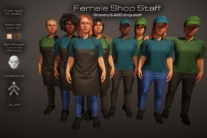 Female Shop Staff  Female modular characters    Characters   Unity Asset Store