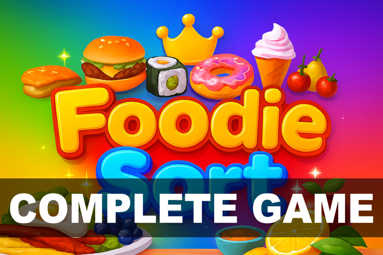 SALE】 Foodie Sort Puzzle 料理パズルゲームの完成版テンプレート 50%オフ 2026年1月30日まで | Unity  Asset Soldier