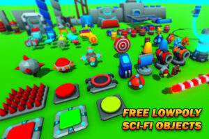 Free Lowpoly Scifi Objects   3D Sci Fi   Unity Asset Store