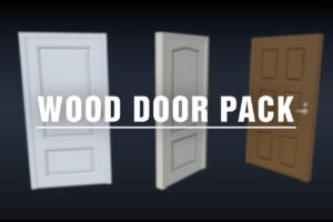Free Wood Door Pack   3D Interior   Unity Asset Store