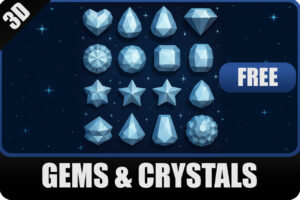 Gems and Crystals   Free   3D Props   Unity Asset Store