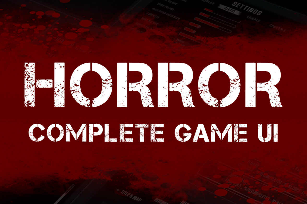 Horror UI Dark Theme GUI 2D GUI Unity Asset Store
