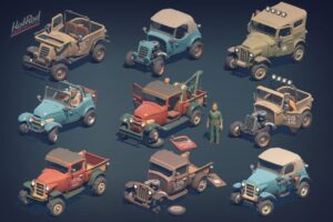 Hot Rod Constructor  Modular Off Road Cars   3D Land   Unity Asset Store