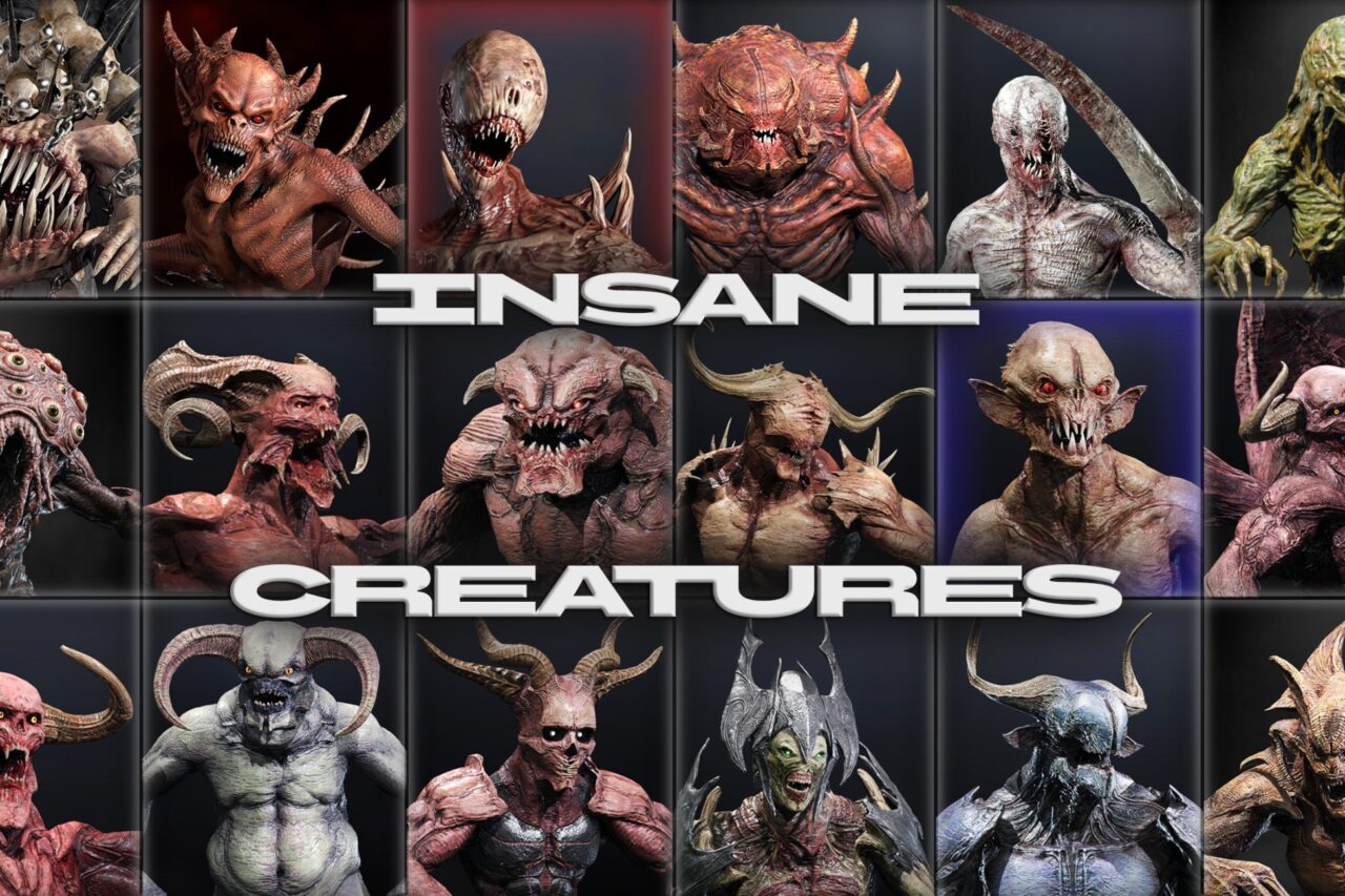 Unity Asset Soldier | 【SALE】 INSANE CREATURES – BIG Game Bundle 魔物17体セットが50％オフ！2026年1月20日まで