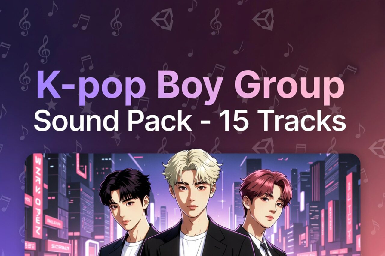 K pop Boy Group Sound Pack 15 Tracks Audio Music Unity Asset Store