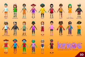 KEKOS   Customizable 3D Character Cartoon Kids   3D Humanoids   Unity Asset Store