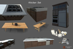 Kitchen Set   Interior   3D Furniture   Unity Asset Store