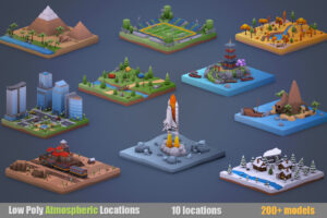 Low Poly Atmospheric Locations Pack   3D Landscapes   Unity Asset Store
