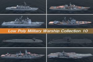 Low Poly Military Warship Collection 10   3D Sea   Unity Asset Store