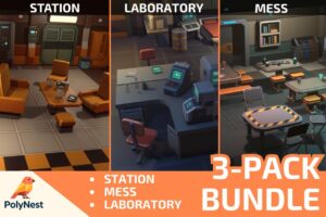 Low Poly Sci Fi 3 Pack Bundle   Retro Style   3D Sci Fi   Unity Asset Store