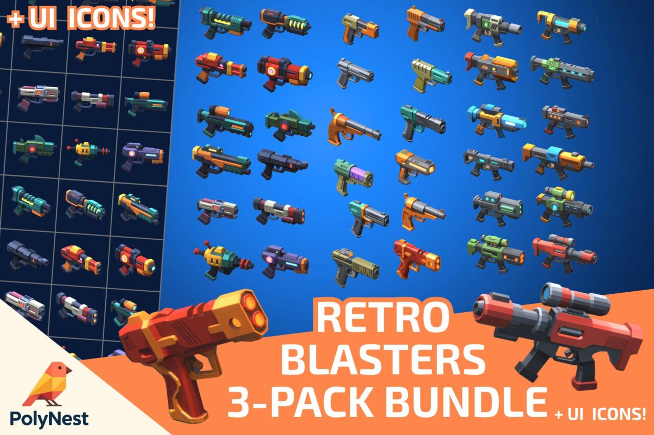 Unity Asset Soldier | 【SALE】 Low Poly Sci-Fi Blasters Bundle 36 種のレトロ SF 武器アセット 10 %オフのセールが 2026 年 1 月 20 日まで実施中 Unity Asset Soldier | 【SALE】 Low Poly Sci-Fi Blasters Bundle 36 種のレトロ SF 武器アセット 10 %オフのセールが 2026 年 1 月 20 日まで実施中