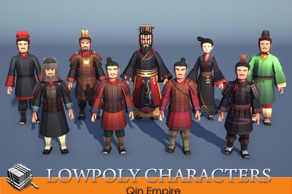 LowpolyCharacters Qin Empire   Characters   Unity Asset Store