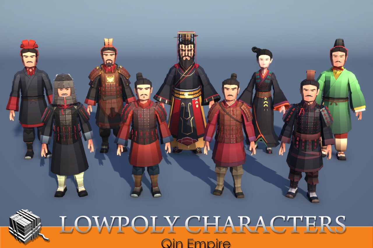LowpolyCharacters Qin Empire   Characters   Unity Asset Store
