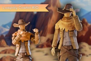 Lowpoly Cowboy RIO V1.1   3D Humanoids   Unity Asset Store