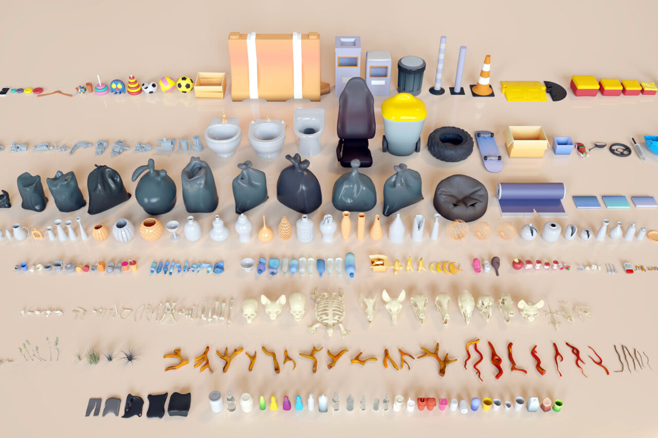 Unity Asset Soldier | 【SALE】 Lowpoly Stylized Street Garbage Junk 328種のゴミ素材 50%オフ 2026年1月21日まで