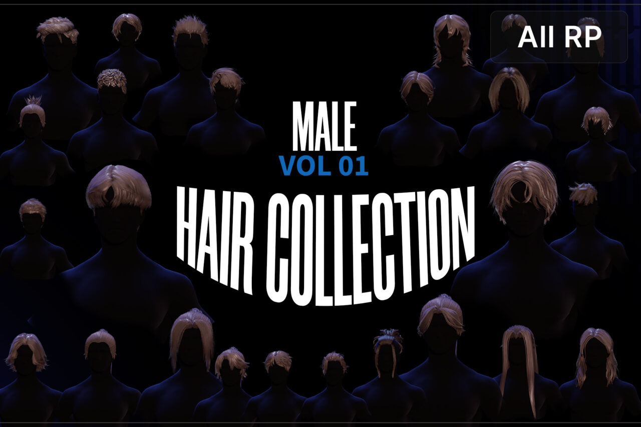 Unity Asset Soldier | Male Hair Collection:23種類の高品質な男性用ヘアスタイルを収録したアセット Unity Asset Soldier | Male Hair Collection:23種類の高品質な男性用ヘアスタイルを収録したアセット