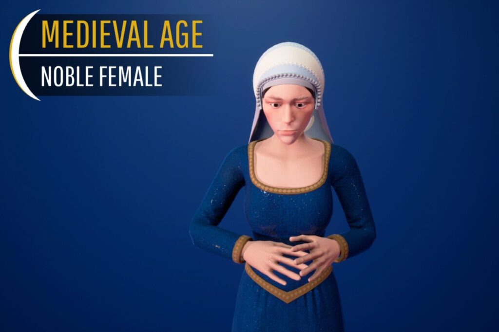 Medieval Woman Character  Realistic   Rigged   Characters   Unity Asset Store