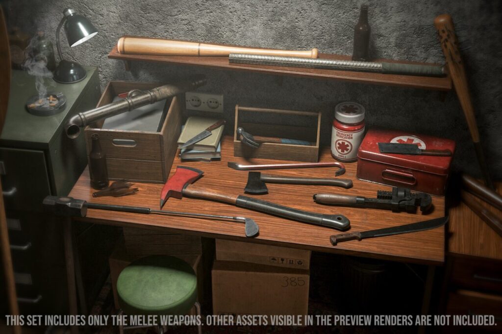 Melee Weapon Survival Pack   3D Weapons   Unity Asset Store