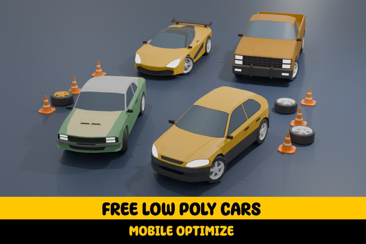 Unity Asset Soldier | 【無料】Mobile Optimize-Free Low Poly Cars：スマホ向けに最適化された軽量なローポリ車両モデルパック