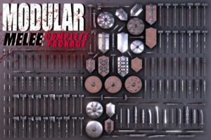 Modular Melee   Procedural Low Poly Swords Shields Maces Bats Hammers Axe Knives   3D Weapons   Unity Asset Store