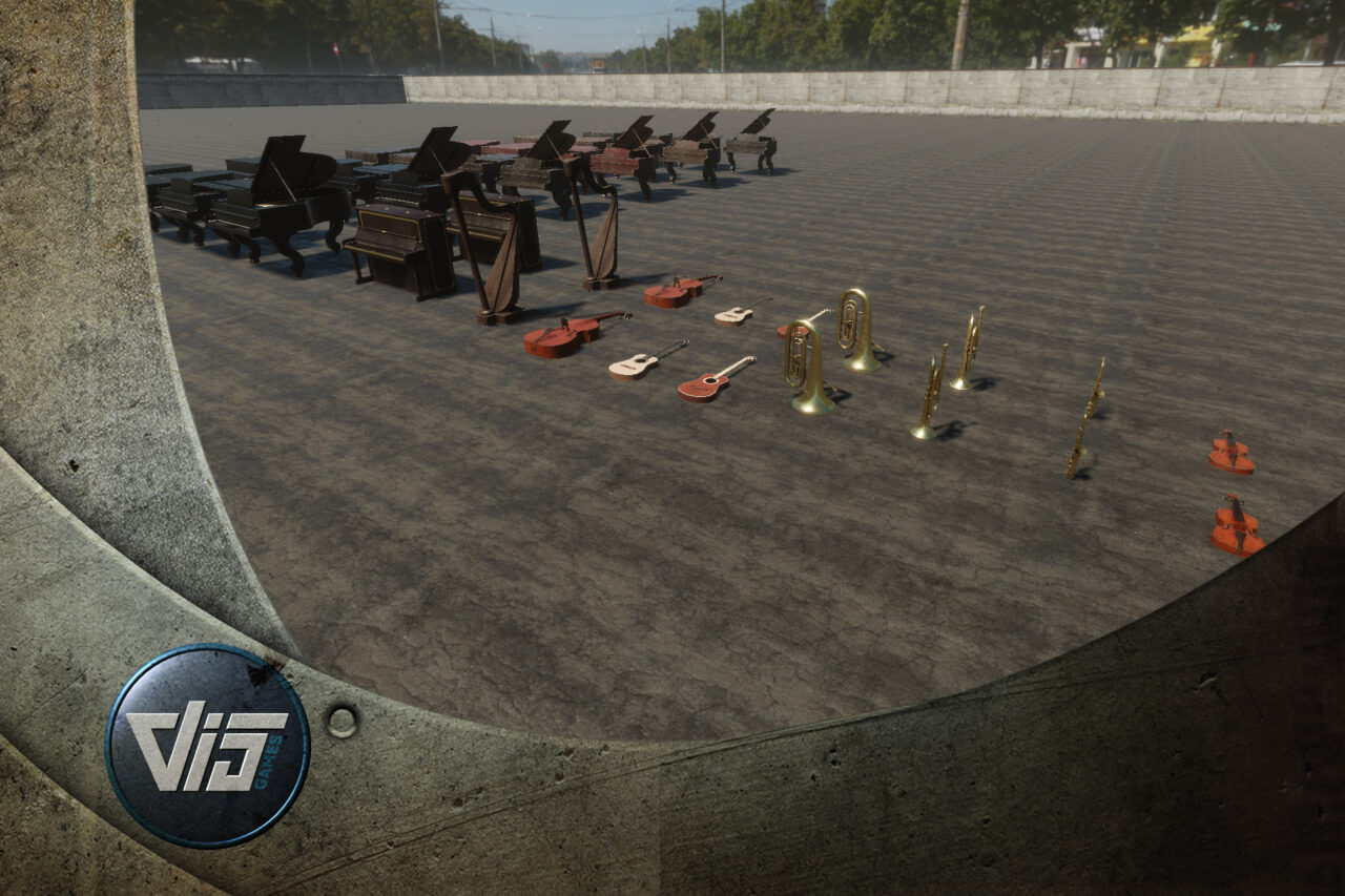 Musical Instruments Collection HQ 3D Props Unity Asset Store