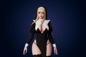 Nun Celestia   Female Character Series   Characters   Unity Asset Store